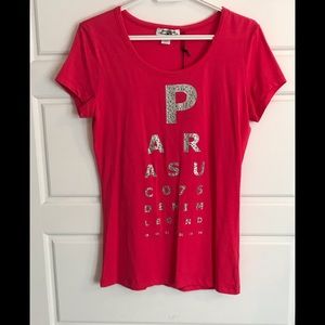 NWT Parasuco shiny t shirt
